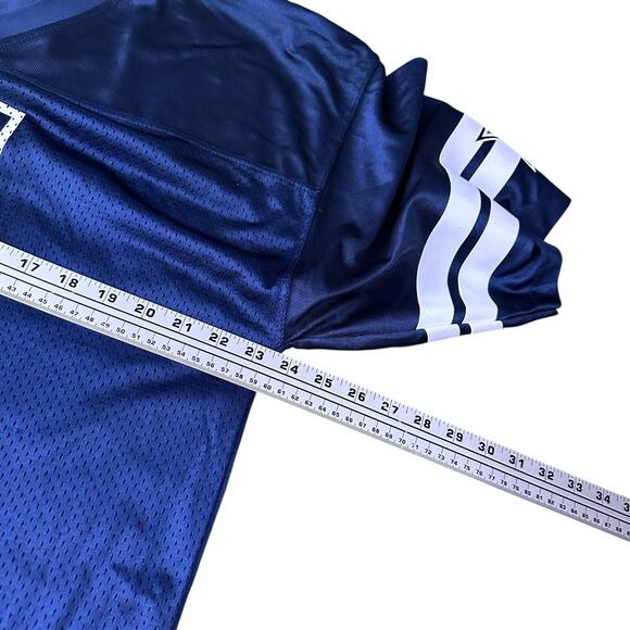 NFL Dallas Cowboys Dak Prescott #4 Jersey Men's Large Blue Mesh V-Neck Pullover - Picture 7 of 10